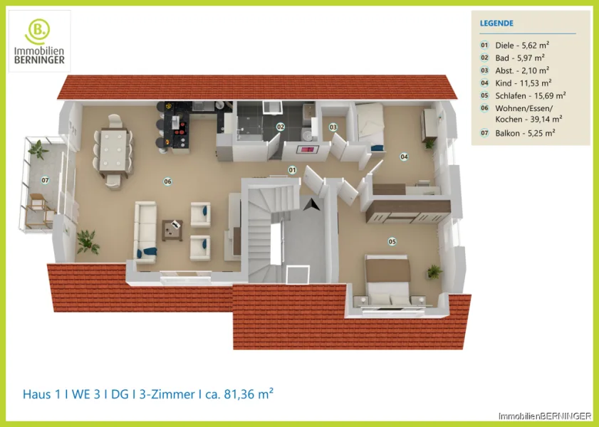 Grundriss Haus 1 WE 3 W 23173