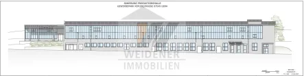 Südansicht - Halle/Lager/Produktion mieten in Gera - 1000 qm Gewerbehalle - Lager und Büro - im Herzen von Gera! Umbau nach Mieterwunsch!
