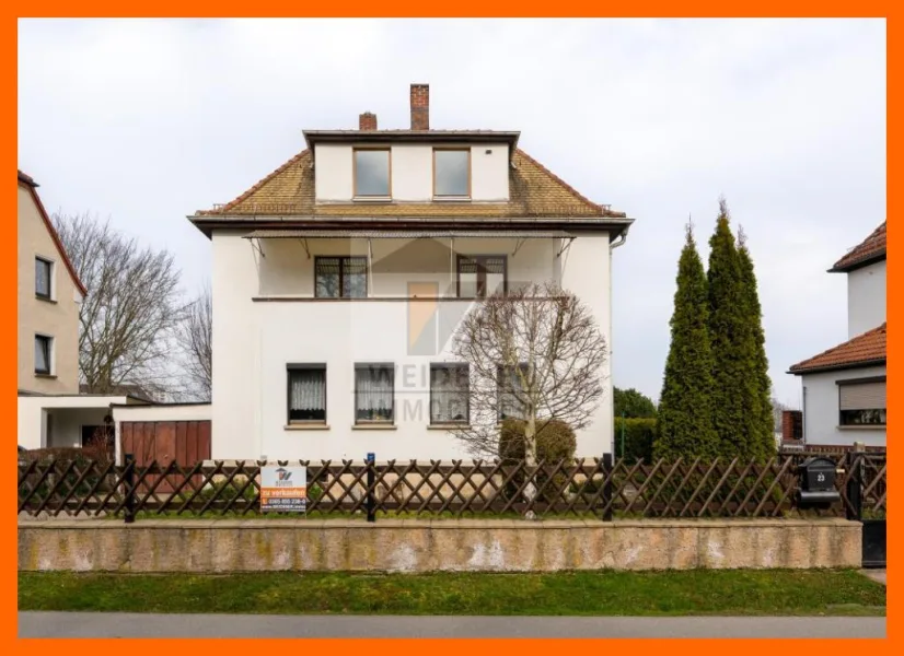 Straßenansicht - Haus kaufen in Gera - Provisionsfreies Angebot! 1-2 Familien-Villa mit Garage in ruhiger und angenehmer Lage!