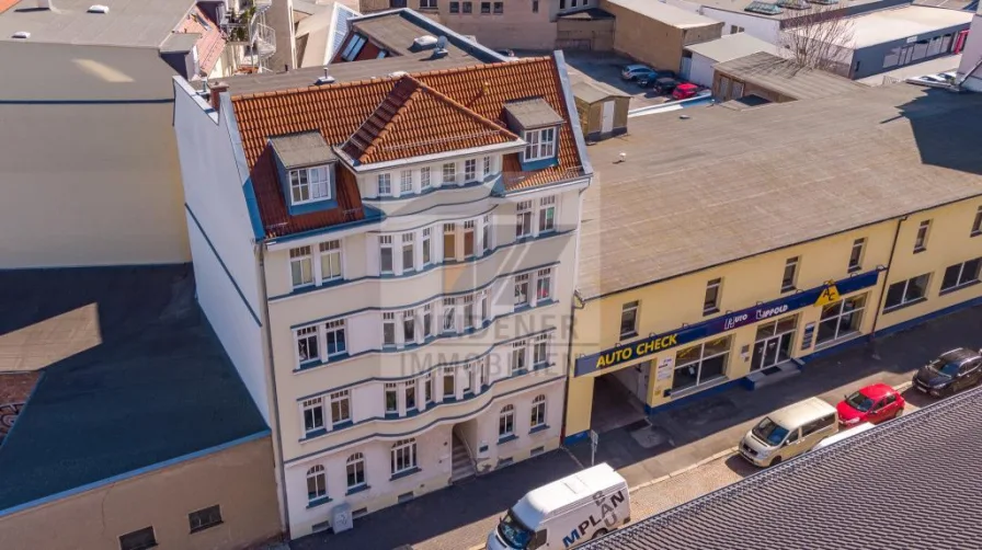Ansicht - Büro/Praxis mieten in Gera - Modernisierte Gewerbeeinheit mit drei Räumen in Innenstadtlage!