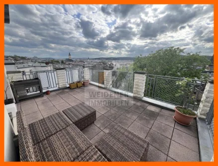 Terrasse - Wohnung mieten in Gera - Was für ein Ausblick! 4,5 Raum Dachgeschoss-Wohnung mit Terrasse!