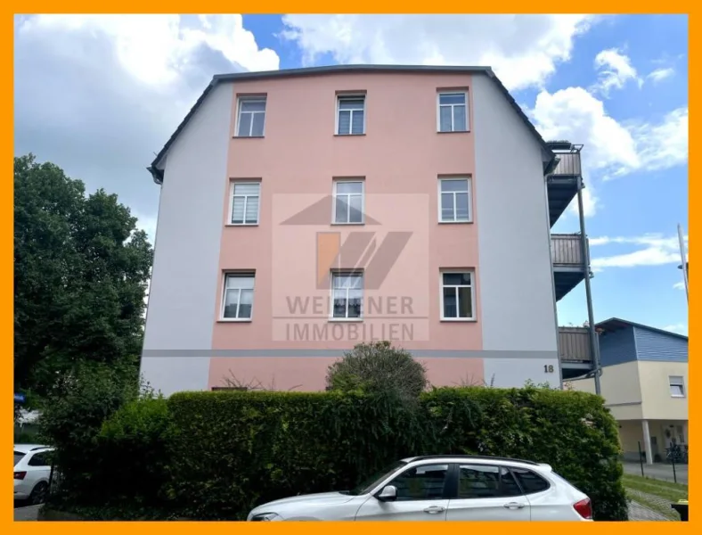 Giebelansicht - Wohnung kaufen in Gera - Traumhafte Eigentumswohnung mit Balkon in Gera-Zwötzen!