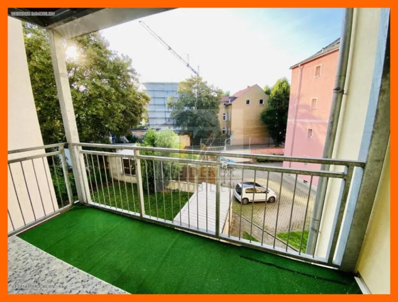 Balkon - Wohnung mieten in Gera - 1 Raum Singlewohnung mit Balkon und Aufzug in der Innenstadt!