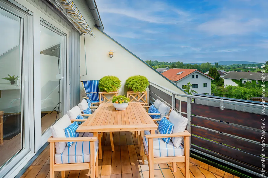 Loggia - Wohnung kaufen in Mühltal / Traisa - 3-Zimmer-Dachgeschoss-ETW in Mühltal