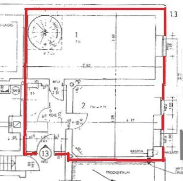 Grundriss Souterrain