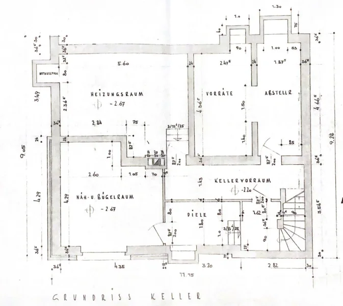 Grundriss Keller