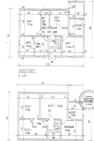 Grundriss  EG + KG 12