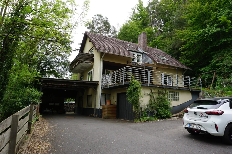 Ansicht - Haus kaufen in Morschen - Großzügiges Haus mit Halle in Ortsrandlage. Keine Käuferprovision!