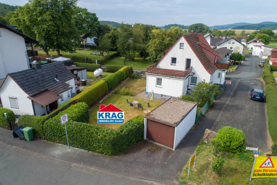 Luftaufnahme - Haus kaufen in Lohra - ++ KRAG Immobilien ++ am 22.09.2024 um 15:00 Uhr Besichtigung ++ einfach so vorbeikommen ++