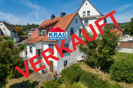 Luftaufnahme - Haus kaufen in Dautphetal - ++ KRAG Immobilien ++ VERKAUFT ++ VERKAUFT ++ mit Sicherheit ++ wie fast immer mit und nach Plan ++