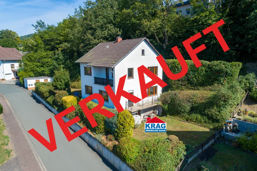 Luftaufnahme - Haus kaufen in Dautphetal - ++ KRAG Immobilien ++ VERKAUFT ++ VERKAUFT ++ mit Sicherheit ++ wie fast immer mit und nach Plan ++