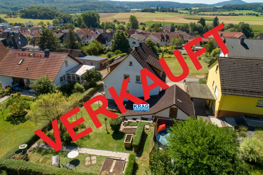 Luftaufnahme - Haus kaufen in Lohra - ++ KRAG Immobilien ++ VERKAUFT ++ VERKAUFT ++ mit Sicherheit ++ wie fast immer mit und nach Plan ++