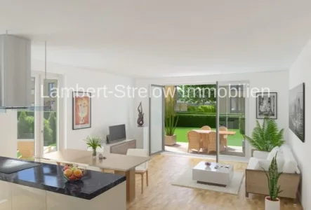  - Wohnung kaufen in Wiesbaden / Biebrich - Erstbezug,  Wi-Biebrich, neue 3 Zimmer-Wohnung mit Garten und Terrasse, beste +++ENERGIEWERTE++