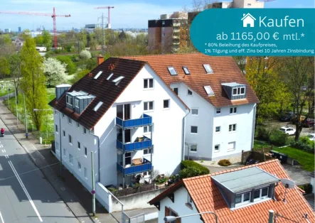 Luftbild mit Finanzierung - Wohnung kaufen in Frankfurt am Main - ++ Lichtdurchflutete 3,5-Zimmer-Maisonettewohnung im beliebten Frankfurt Nied ++