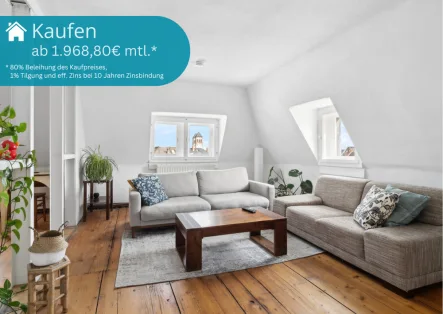 24130512- Adlerflychtstraße 3_mit Finanzierung - Wohnung kaufen in Frankfurt am Main - ++ großzügige Dachgeschosswohnung mit viel Potenzial und Skylineblick zentral im Nordend ++