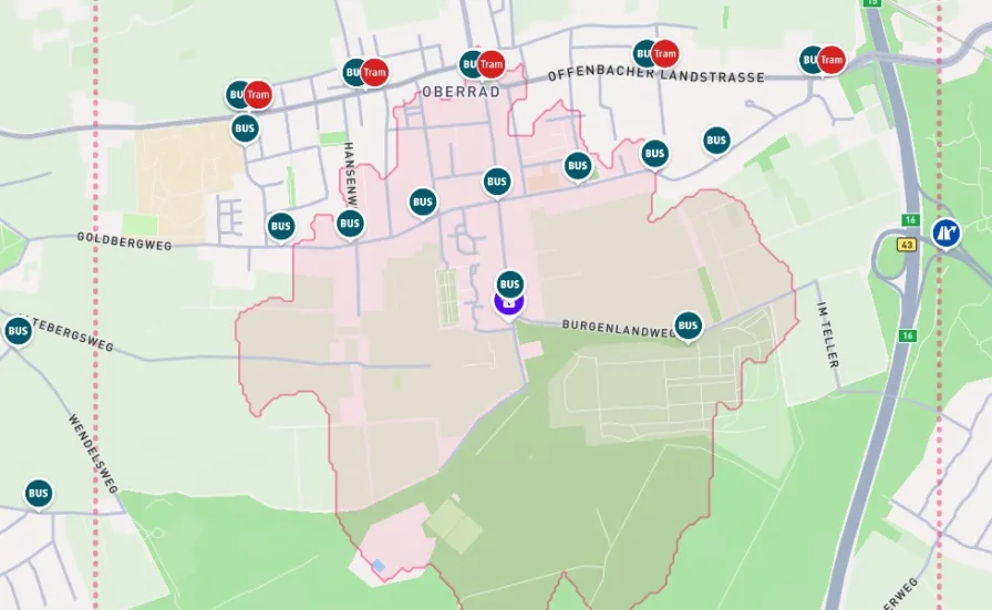 ÖPNV 10 Min. zu Fuß