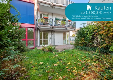 Garten & Terasse - Wohnung kaufen in Frankfurt am Main - ++Helle Gartenwohnung mit Terrasse – Wohlfühloase am Sachsenhäuserberg++