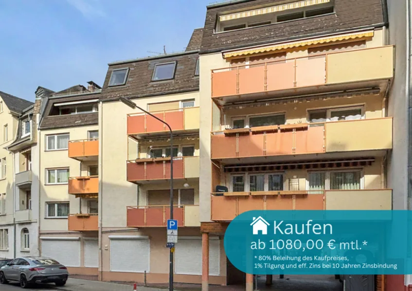 Fassade - Wohnung kaufen in Frankfurt am Main - ++Frisch renoviert und bezugsfrei! Helle 3-Zimmerwohnung in Niederrad++