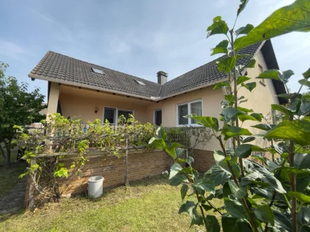 Außenansicht/Garten - Haus kaufen in Otzberg - Gepflegtes Einfamilienhaus mit viel Platz, Garage im Haus und kleinen Garten