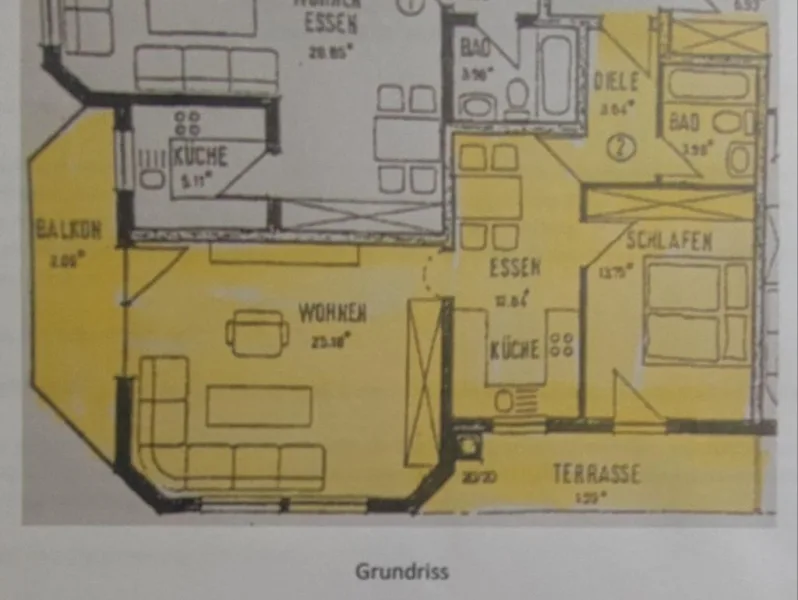 Grundriss - Wohnung mieten in Michelstadt - Gemütliche 2-Zimmerwohnung in ruhiger Lage von Michelstadt