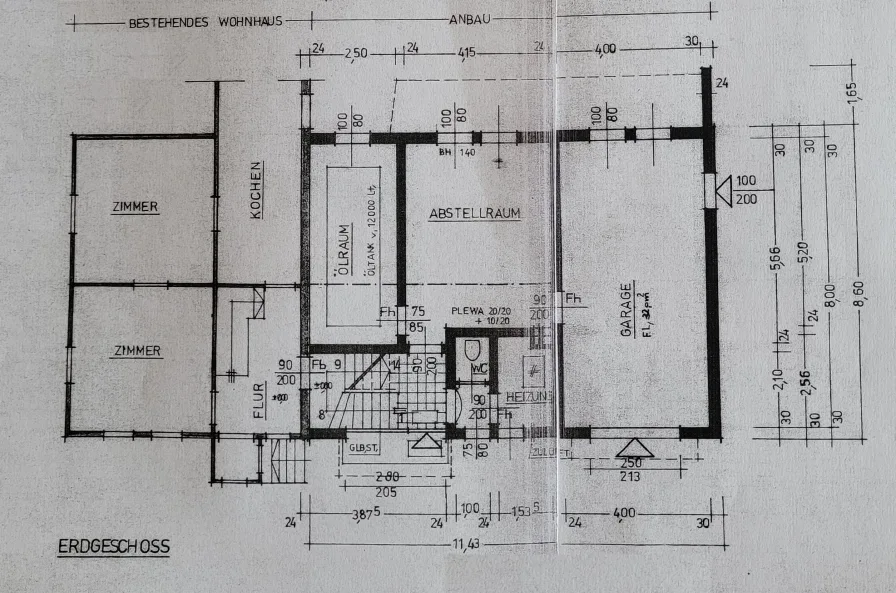 Grundriss Neubau Erdgeschoss