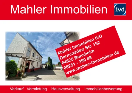 Mahler Immobilien IVD - Haus kaufen in Lorsch - Zwei sanierungsbedürftige Häuser mit fünf Wohnungen in Lorsch