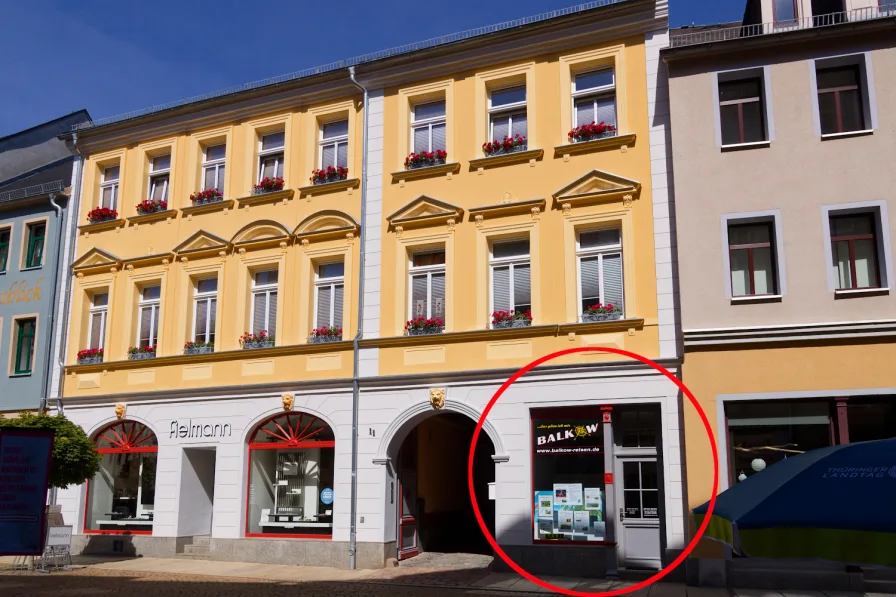 Ansicht  - Büro/Praxis mieten in Greiz - Kleines Büro im Schmuckstück auf dem Markt