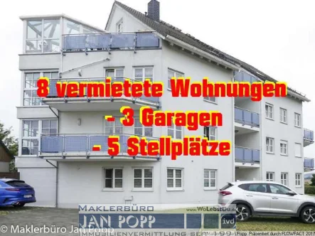 Straßenansicht - Wohnung kaufen in Mohlsdorf-Teichwolframsdorf - 8 Wohnungen - 3 Garagen - 5 Stellplätze