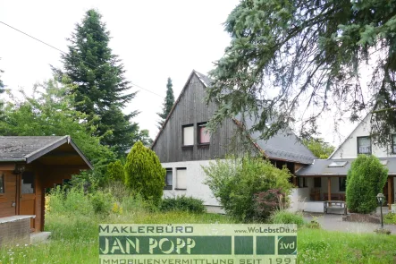 Ansicht - Haus kaufen in Mohlsdorf-Teichwolframsdorf - Wo sich nicht nur Hase und Igel wohlfühlen - Wohnen in Waldhaus!