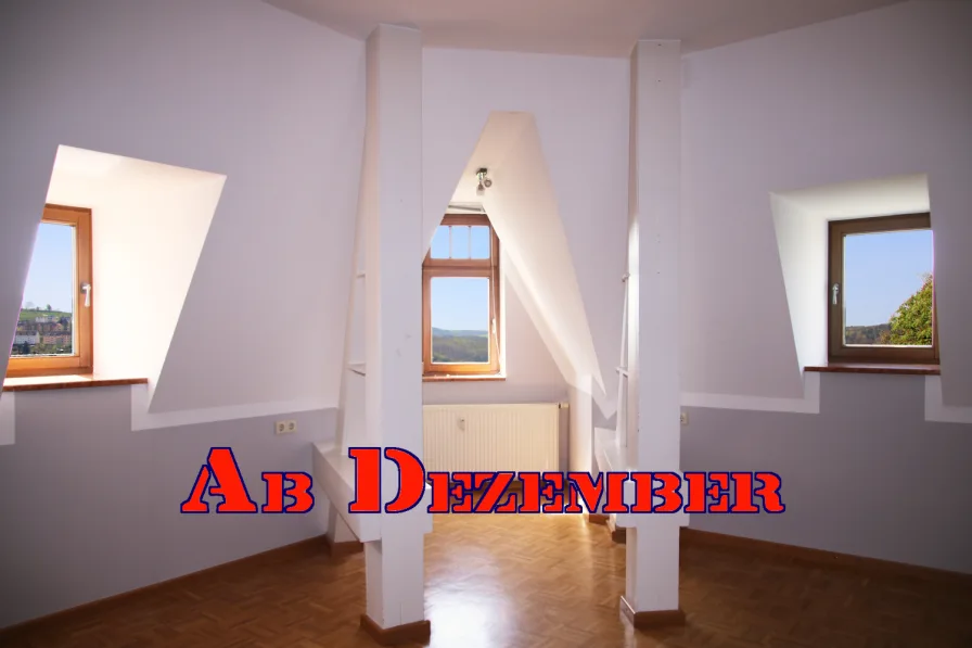 Wohnzimmer  - Wohnung mieten in Greiz - Wohnen in einer Villa mit Panoramablick über die Altstadt