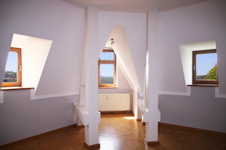 Wohnzimmer - Wohnung mieten in Greiz - Wohnen in einer Villa mit Panoramablick über die Altstadt