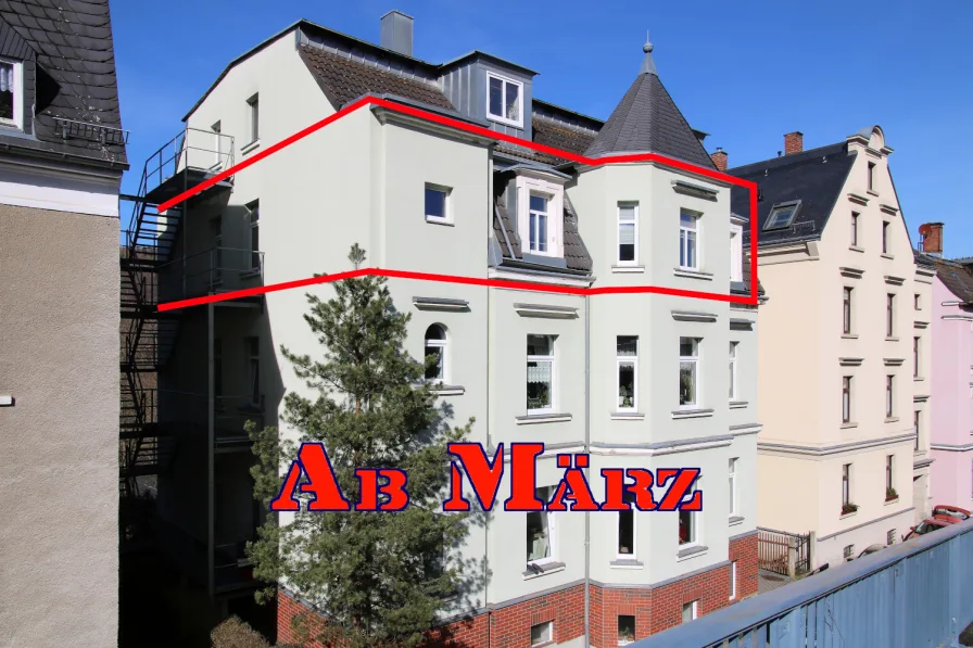 Ansicht  - Wohnung mieten in Greiz - Wohnen in Parknähe