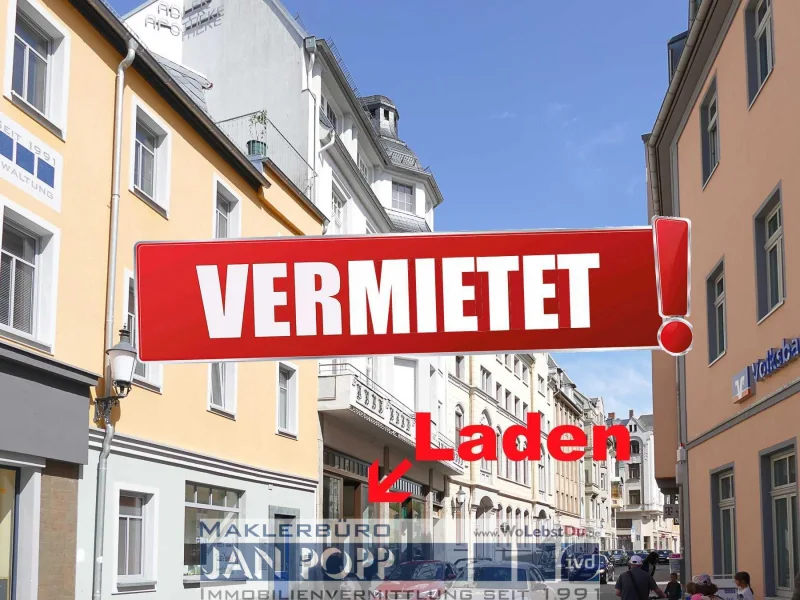 Greiz-Vermietet - Laden/Einzelhandel mieten in Greiz - Ladenlokal mit Empore im Greizer Stadtzentrum!