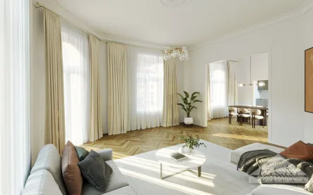 Nach möglicher Sanierung - Wohnung kaufen in Frankfurt am Main - #VERKAUFT# In bester Nordendlage erwartet Sie diese großzügige Stilaltbauetage, der Sie noch Ihren individuellen Glanz verleihen können.