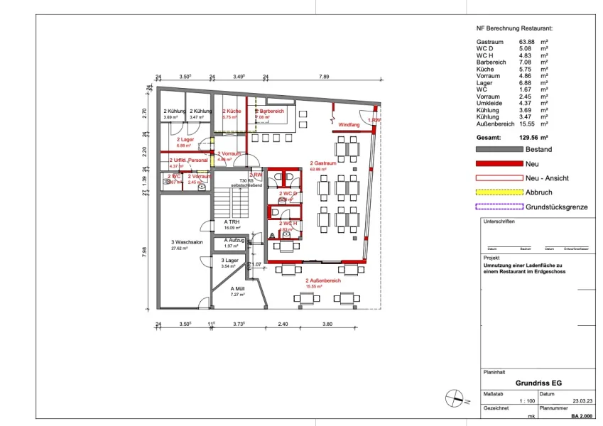 230323 Grundriss EG Restaurant mit Außenbereich TA30 A3