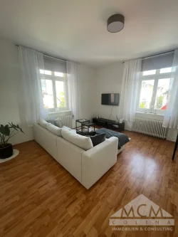 Wohnzimmer  - Wohnung mieten in Frankfurt am Main - Wunderschöne und zentrale 2-Zimmer-Wohnung in Frankfurt Niederrad!