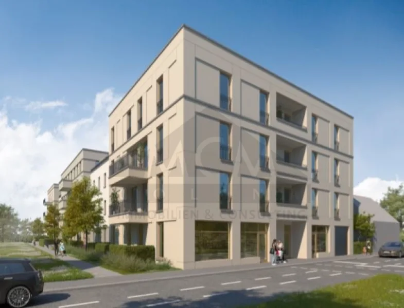 Vordaansicht 368,51 m² - Laden/Einzelhandel mieten in Frankfurt am Main - ERSTBEZUG -Gewerbeeinheit  mit ca. 368,51 qm inkl. Außenfläche in Nied!