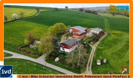 Außenansicht - Haus kaufen in Schrecksbach - IHR AUSSIEDLERHOF IN ALLEINLAGE! KEINE KÄUFERPROVISION!