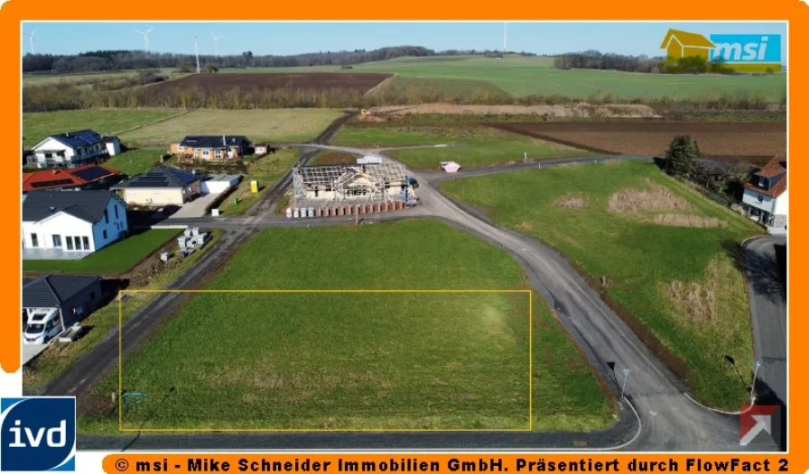 Blick auf das Grundstück - Grundstück kaufen in Schwalmtal - BAUGRUNDSTÜCK MIT BAUGENEHMIGUNG! KEINE KÄUFERPROVISION!