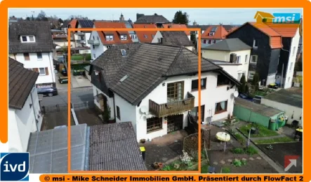 Blick auf die DHH - Haus kaufen in Alsfeld - NETTE NACHBARN GESUCHT! KEINE KÄUFERPROVISION!