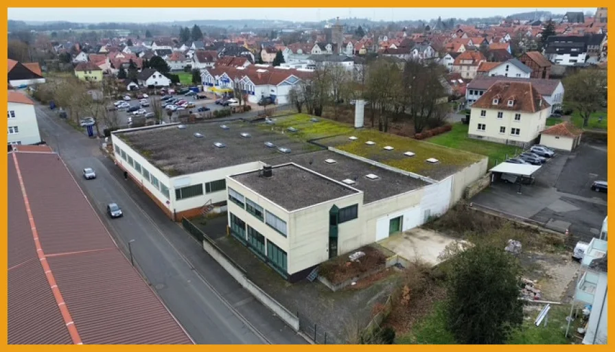 Luftansicht - Büro/Praxis mieten in Alsfeld - IHR ZENTRALER BÜROSTANDORT MIT LAGEROPTION!