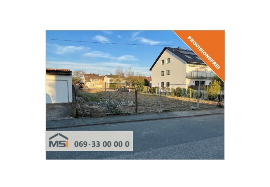  - Grundstück kaufen in Wiesbaden - PROVISIONSFREI! Bauen Sie am Feldrand in WI-Breckenheim Ihre DH-Hälfte - Baugenehmigung liegt vor!
