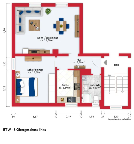 Grundriss_ETW Worms Bebelstr. 51 möbliert