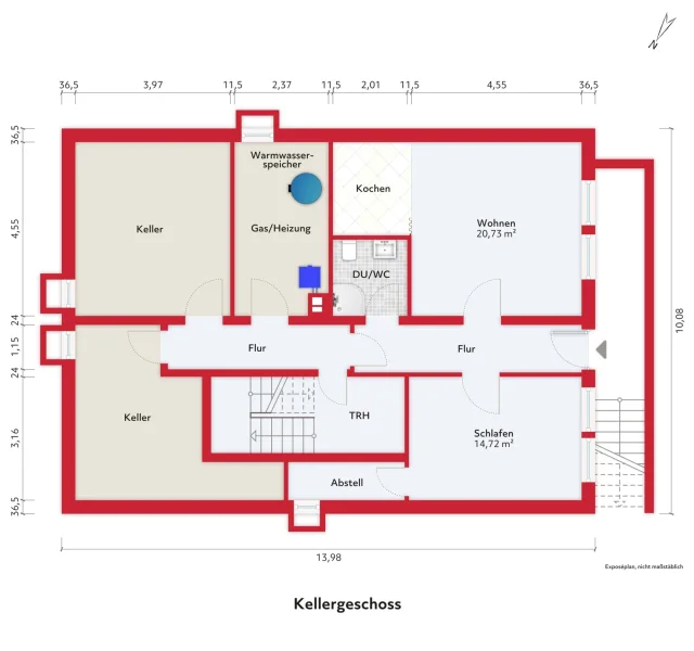 Grundriss UG unmöbliert