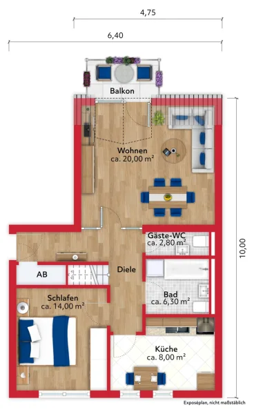 Grundriss Wohnbereich möbliert_Budenheim-Erwin-Renth-Str.16