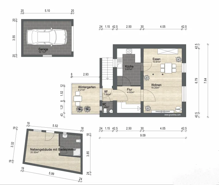 Grundrissplan Erdgeschoss