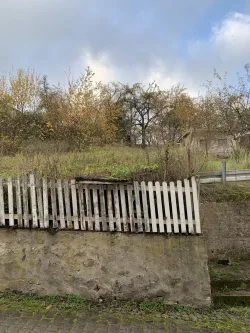 Ansicht von der Straße - Grundstück kaufen in Birstein - **Baugrundstück mit Blick auf das Birsteiner Schloss**