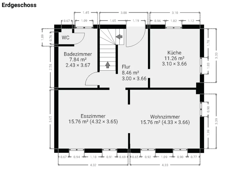 Grundrissplan Erdgeschoss