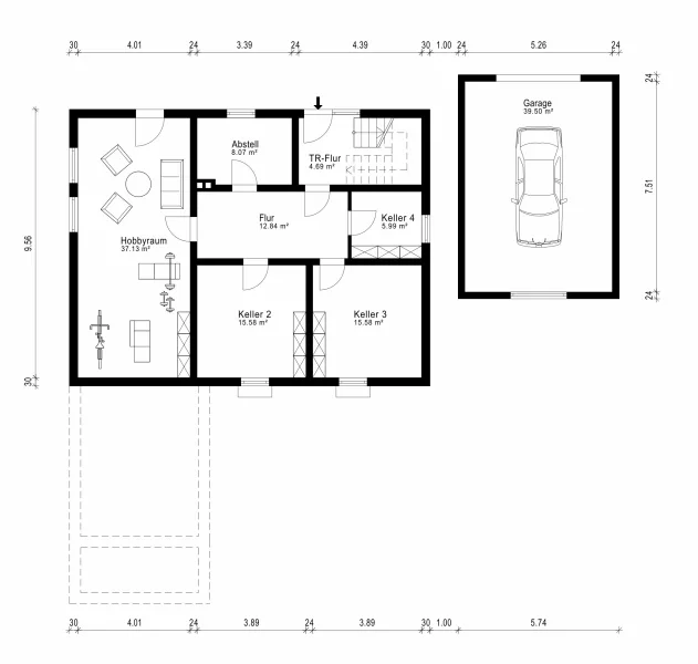 Grundrissplan Kellergeschoss