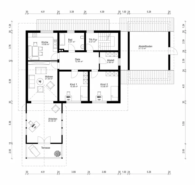 Grundrissplan Erdgeschoss